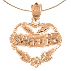 14K or 18K Gold Sweet 15 Pendant