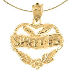 14K or 18K Gold Sweet 15 Pendant