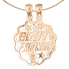 10K, 14K or 18K Gold Best Friends Pendant