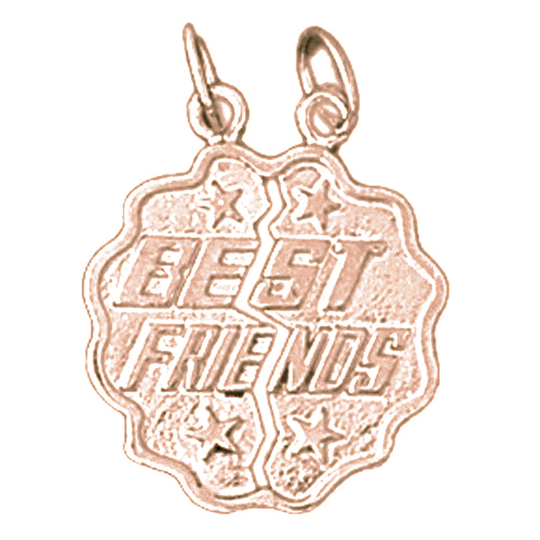 10K, 14K or 18K Gold Best Friends Pendant