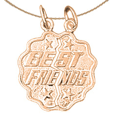 10K, 14K or 18K Gold Best Friends Pendant
