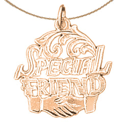 14K oder 18K Gold Besonderer Freund Anhänger