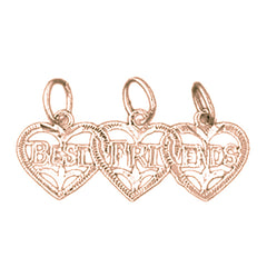 10K, 14K or 18K Gold Best Friend In Heart Pendant