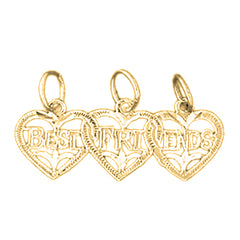 10K, 14K or 18K Gold Best Friend In Heart Pendant