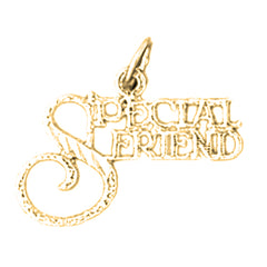14K or 18K Gold Special Friend Pendant