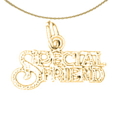 14K or 18K Gold Special Friend Pendant