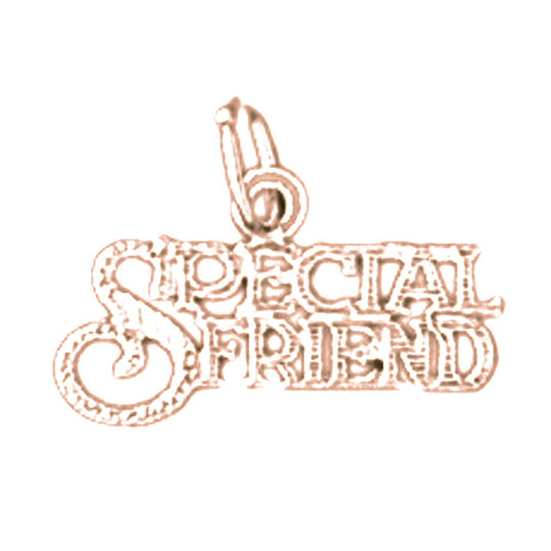 14K or 18K Gold Special Friend Pendant