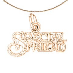 14K or 18K Gold Special Friend Pendant