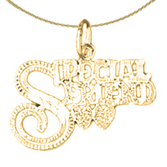 14K oder 18K Gold Besonderer Freund Anhänger