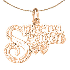 14K oder 18K Gold Besonderer Freund Anhänger