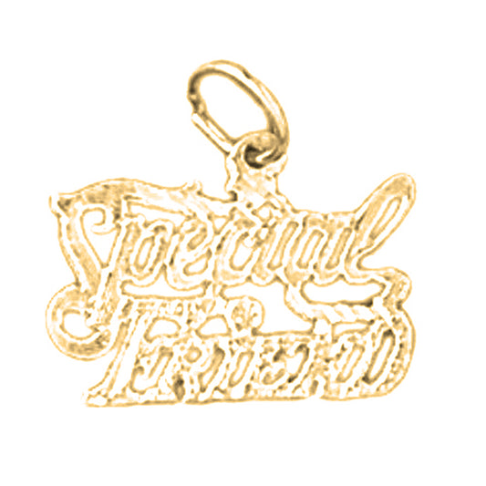 14K or 18K Gold Special Friend Pendant