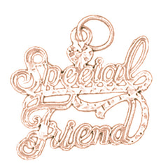 14K or 18K Gold Special Friend Pendant