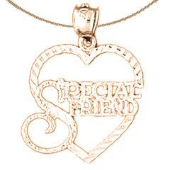 14K oder 18K Gold Besonderer Freund Anhänger