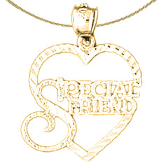 14K oder 18K Gold Besonderer Freund Anhänger