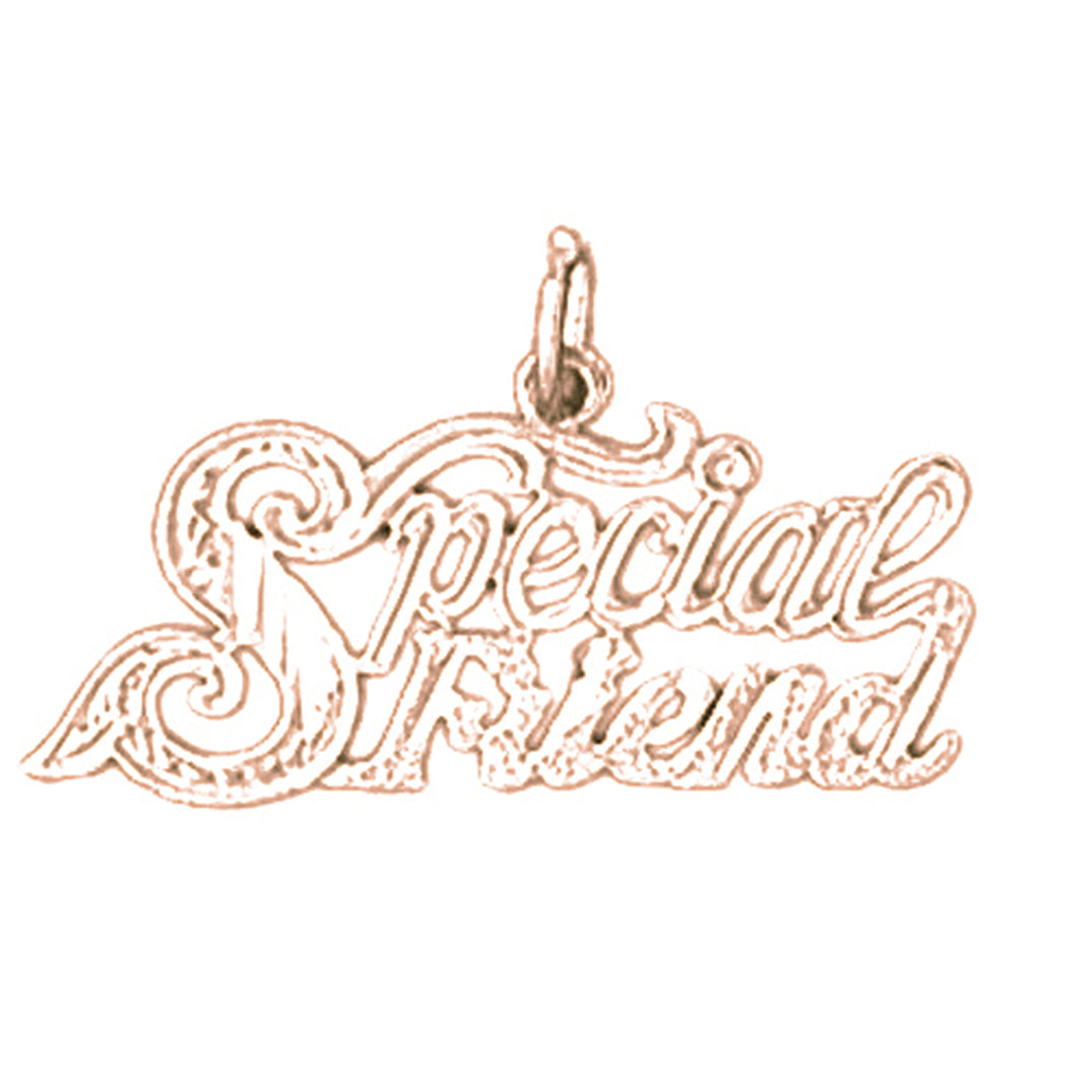 14K or 18K Gold Special Friend Pendant