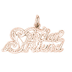 14K or 18K Gold Special Friend Pendant