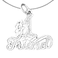 10K, 14K or 18K Gold #1 Friend Pendant