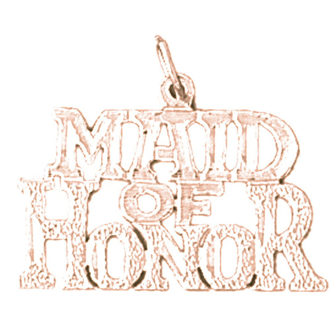 14K or 18K Gold Maid Of Honor Pendant