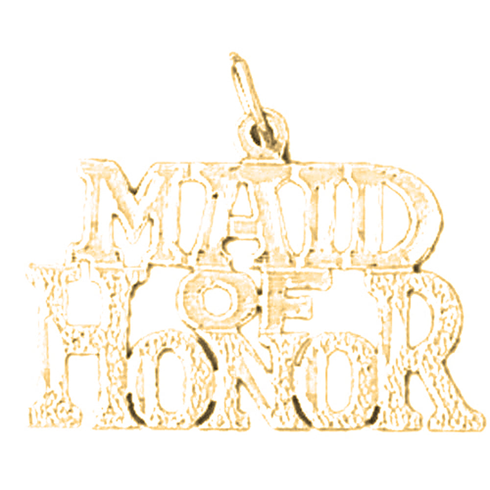 14K or 18K Gold Maid Of Honor Pendant