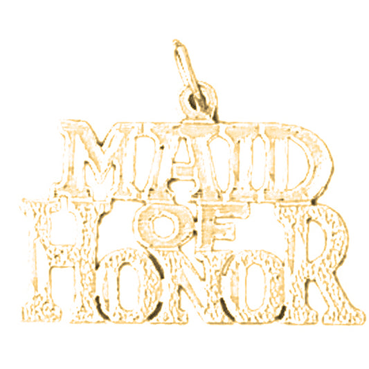 14K or 18K Gold Maid Of Honor Pendant