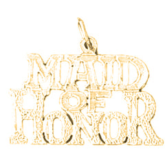 14K or 18K Gold Maid Of Honor Pendant