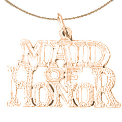 14K or 18K Gold Maid Of Honor Pendant