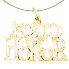 14K or 18K Gold Maid Of Honor Pendant