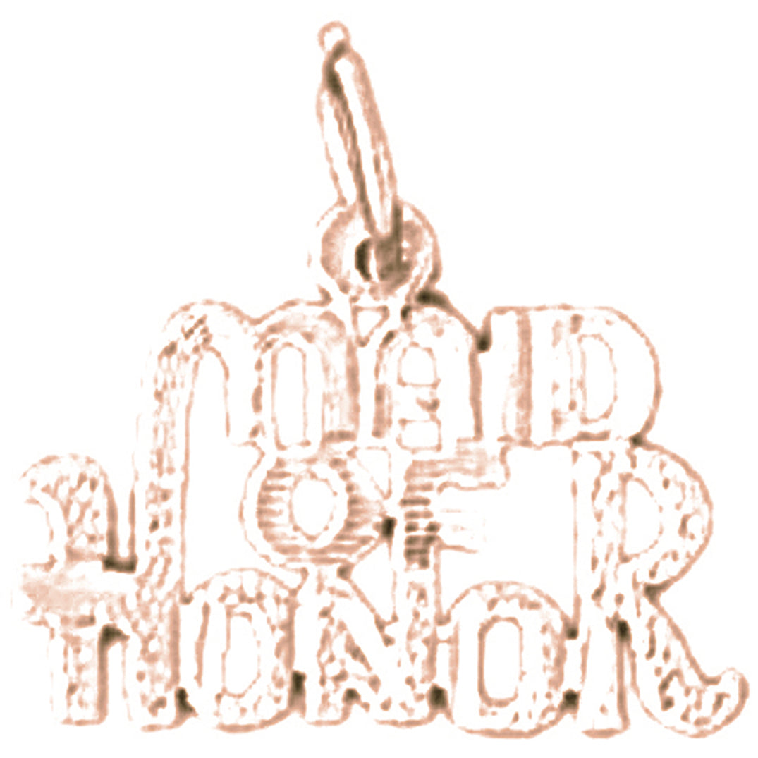 14K or 18K Gold Maid Of Honor Pendant