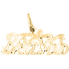 14K or 18K Gold Bridesmaid Pendant
