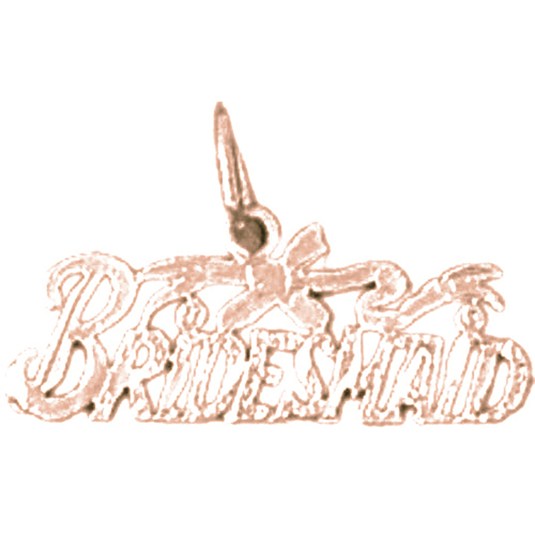 14K or 18K Gold Bridesmaid Pendant