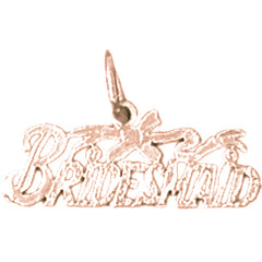 14K or 18K Gold Bridesmaid Pendant