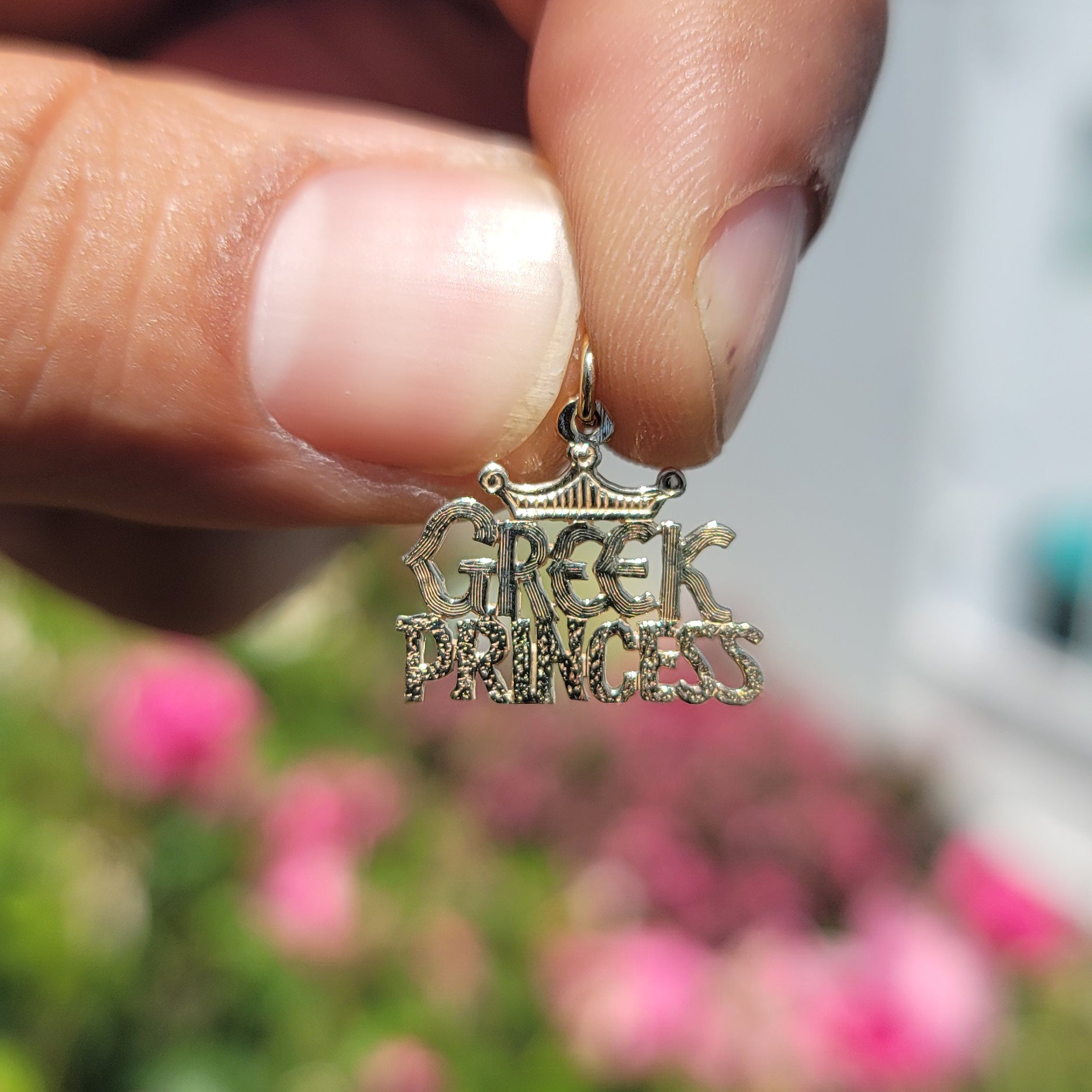 14K or 18K Gold Greek Princess Pendant