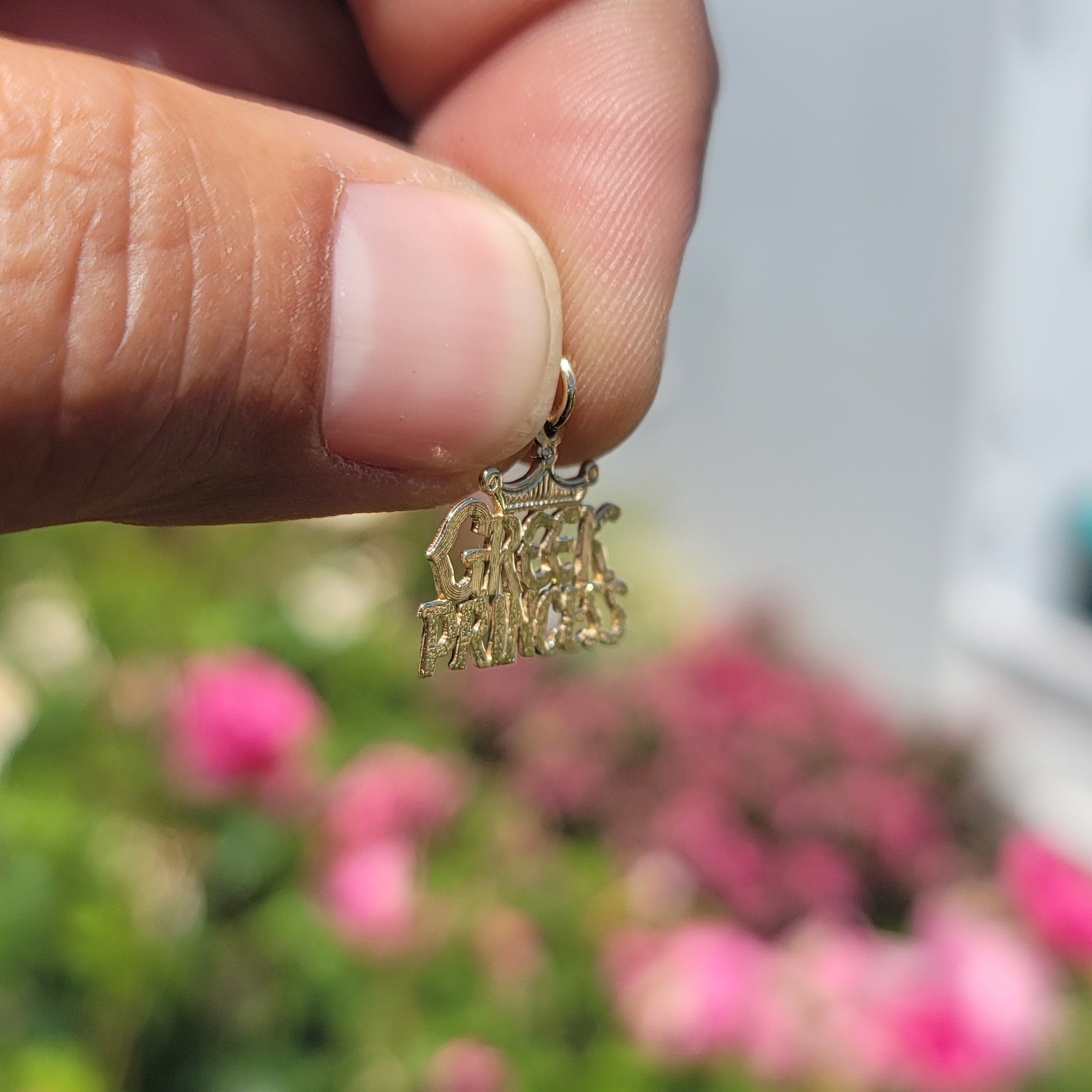 14K or 18K Gold Greek Princess Pendant