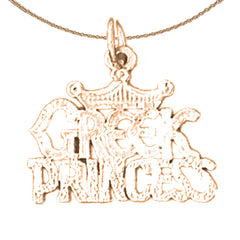 14K or 18K Gold Greek Princess Pendant