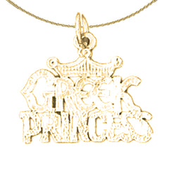 14K or 18K Gold Greek Princess Pendant