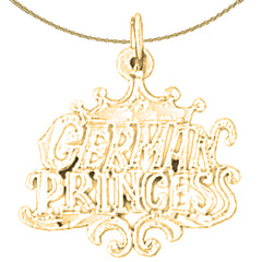 14K or 18K Gold German Princess Pendant