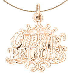 14K or 18K Gold German Princess Pendant