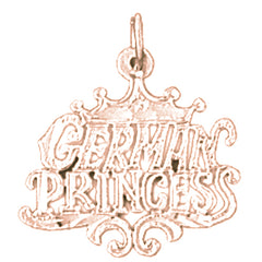 14K or 18K Gold German Princess Pendant