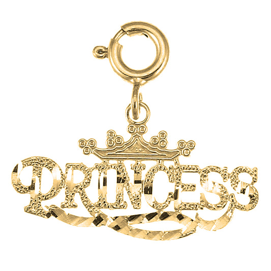 14K or 18K Gold Princess Pendant