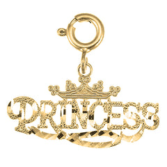 14K or 18K Gold Princess Pendant