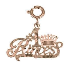 14K or 18K Gold #1 Princess Pendant