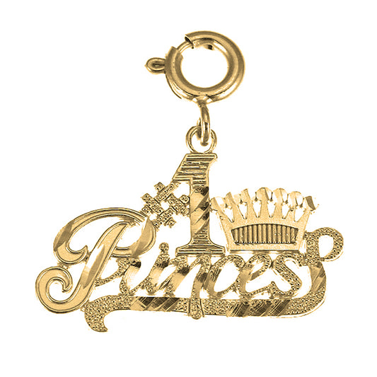 14K or 18K Gold #1 Princess Pendant