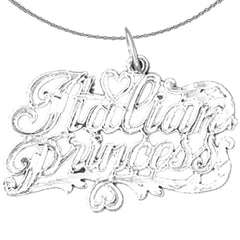 14K or 18K Gold Italian Princess Pendant