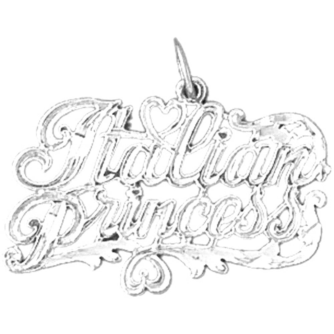 14K or 18K Gold Italian Princess Pendant