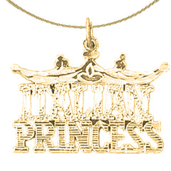 14K or 18K Gold Italian Princess Pendant