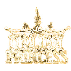 14K or 18K Gold Italian Princess Pendant