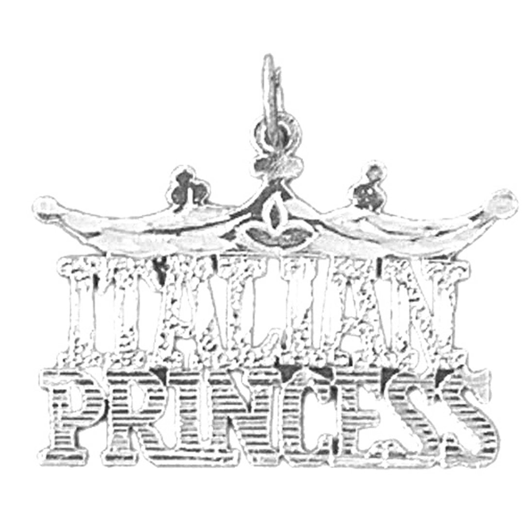 14K or 18K Gold Italian Princess Pendant