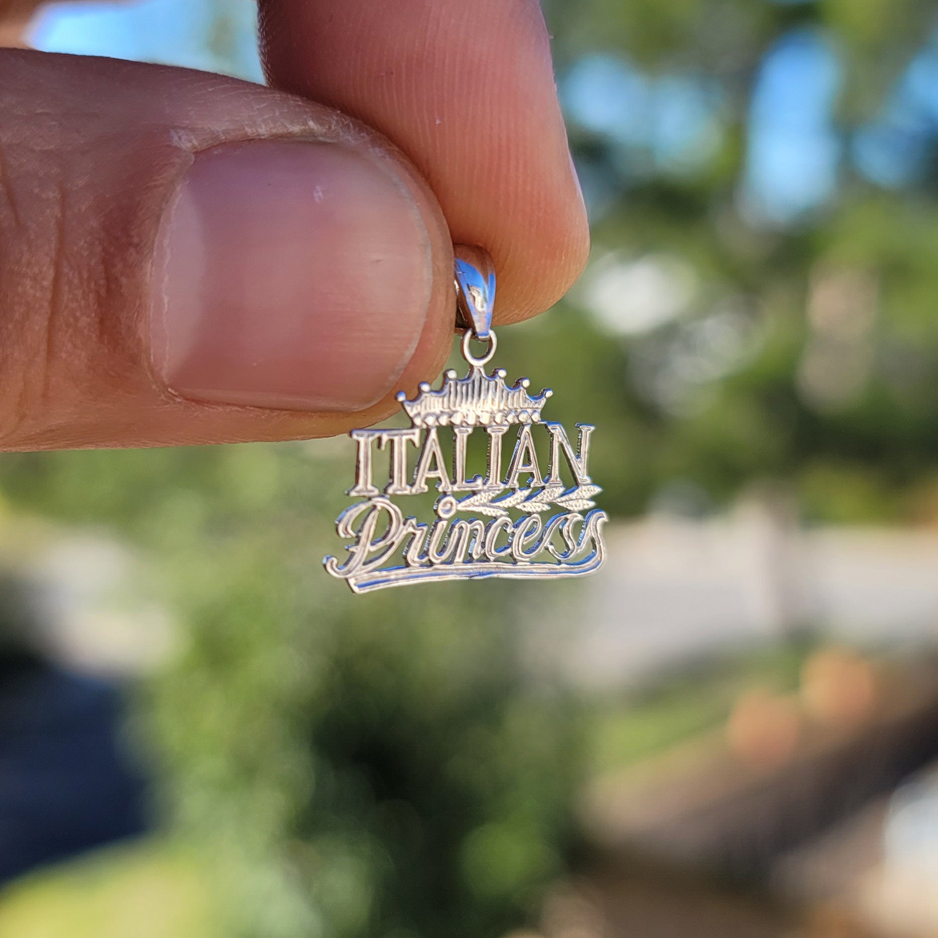 14K or 18K Gold Italian Princess Pendant