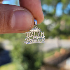 14K or 18K Gold Italian Princess Pendant