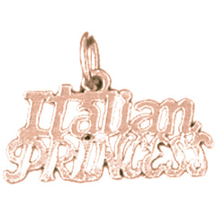 14K or 18K Gold Italian Princess Pendant